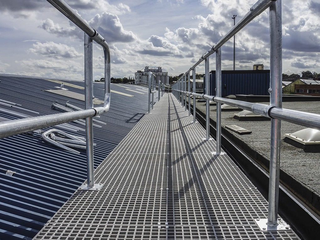 Platforms, walkways,and handrails