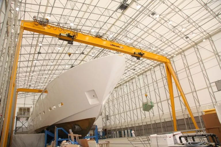 Semi gantry crane supplied by Wellguard in Qatar