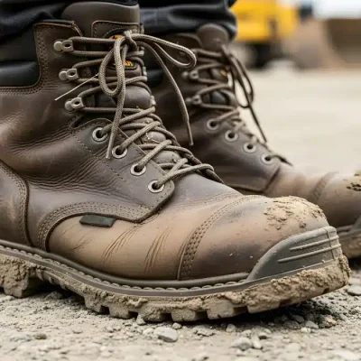 Durable safety toe footwear for industrial and construction work in Qatar.