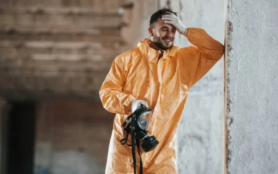 man-dressed-chemical-protection-suit-ruins-post-apocalyptic-building man-dressed-chemical-protection-suit-ruins-post-apocalyptic-building